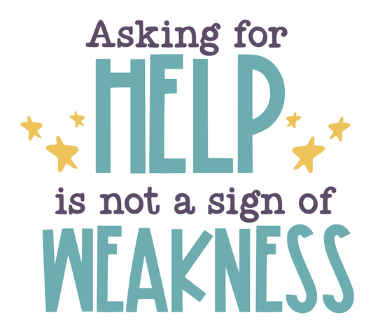 "Asking for Help" Sticker